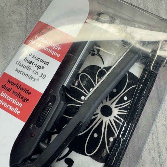 BRAND NEW Conair Mini PRO 1/2 Inch CERAMIC FLAT IRON Black Travel Compact Size - Picture 5 of 5